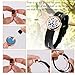 RoyAroma 2PCS Aromatherapy Essential Oil Diffuser Bracelets, Two Patterns Pendant Locket Jewelry, Stainless Steel Locket Bracelet Leather Wristband with 24 Felt Pads