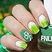 Whats Up Nails - Shamrock Nail Stencils Stickers Vinyls for Nail Art Design (2 Sheets, 40 Strips & Stencils Total)