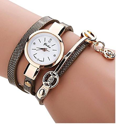 Clearance!Toosvan Women Watch on Sale Leather Metal Strap Analog Quartz Wrist Watch Gift