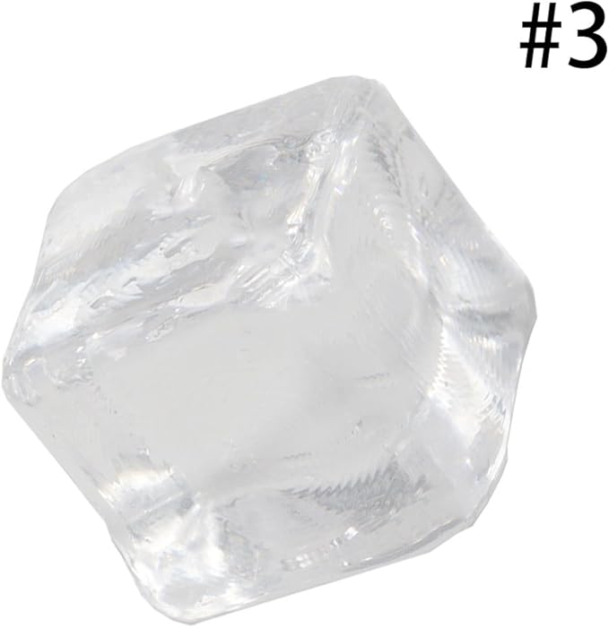 Hestio 5Pcs Square Clear Fake Artificial Acrylic Ice Cubes