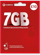 love 2 surf Vodafone UK Prepaid SIM £10 Bundle 7GB Data Unlimited Mins Texts