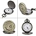 JewelryWe Steampunk Antique Royal Flush Poker Cards Men Women Pocket Watch with 31.5