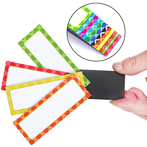 Ruisita 50 Pack Dry Erase Labels Reusable Name Plates Writable