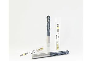 WEXWE Tools Ball Nose Carbide End Mill, MAH Coating CNC Cutting Tools for Stainless Steel,Hardened Steels,High Temp Alloys,Me