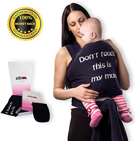 Wiwee Baby Sling Wrap for Pain-Free Carrying | Extra Soft and Lightweight Sling for Extended Use | for Breastfeeding | for Newborns to 35 lbs | No-Risk 100%!