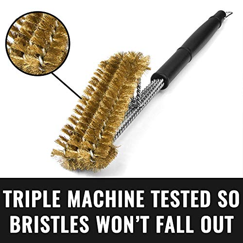 4 Grillaholics+Essentials+Brass+Grill+Brush
