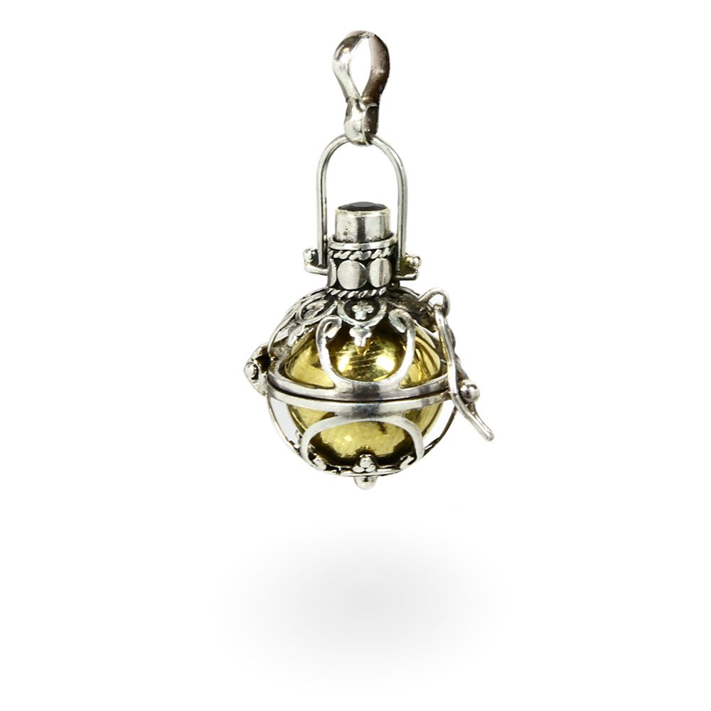 NKlaus genuine 925 Sterling Silver Pendant Angelcaller Silia with Garnet 7378