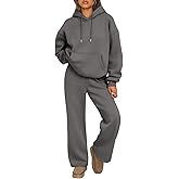 Trendy Queen Womens 2 Piece Outfits Lounge Fall Fashion Sets Oversized Sweatshirts Wide Leg Pants Sweatsuits Winter Clothes