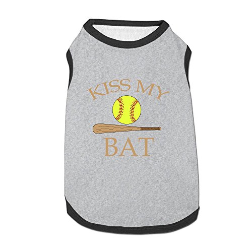 Kiss My Bat Softball Puppy Dogs Shirts Costume Pets Clothing Warm Vest T-shirt Medium