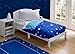 Delta Children 4 Piece Toddler Bedding Set for Boys - Reversible 2-in-1 Comforter - Includes Fitted Comforter to Keep Little Ones Snug, Bottom Sheet, Top Sheet, Pillow Case - Blue Stars
