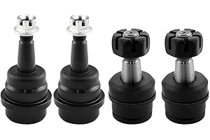 MotorbyMotor 4pc Front Upper and Lower Suspension Ball Joint fits for 1999-2004 Jeep Grand Cherokee, 2007-2017 Jeep Wrangler, 2018 Jeep Wrangler Jk Heavy Duty Ball Joints Kit Replacement K3134 K3185