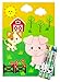Tiny Mills Farm Animals Coloring Books with Crayons Party Favors with 12 Coloring Books and 48 Crayons, Fun Barnyard Party Favors, Farm Animals Prizes, Favor Bag Filler, Barnyard Party Supplies