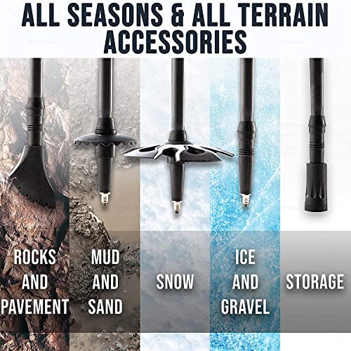 Foxelli Carbon Fiber Trekking Poles Lightweight Collapsible Hiking