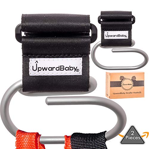 Stroller Hooks Extra Security Holds 40lbs UpwardBaby 2 Pack Baby