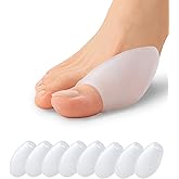 Sumifun Gel Bunion Pads Protector - 8 Count Reusable & Washable Bunion Cushion for Big Toe Relief Pain from Friction, Rubbing