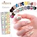 HIGH’S EXTRE ADHESION 20pcs Nail Art Transfer Decals Sticker Pattern Series The Cocktail Collection Manicure DIY Nail Polish Strips Wraps for Wedding,Party,Shopping, Travelling (F-fantastic)