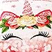 Sleepwish Floral Unicorn Bedding 3 Pieces Magical Kids Girls Duvet Cover Full Glitter Pink and Gold Eye Unicorn Face Bed Covers Unicorn Room Decor