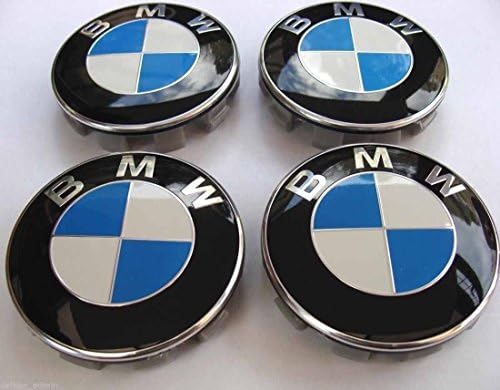 Set of 4 bmw centre wheel cover caps rim badge hub logo emblem