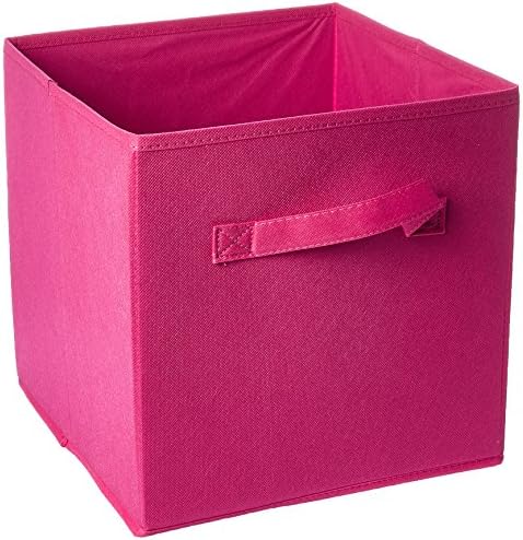 Heselian Foldable Fabric Drawer Cube Basket Bin Organizer Storage Bins , Cube Organizers,  Fuchsia