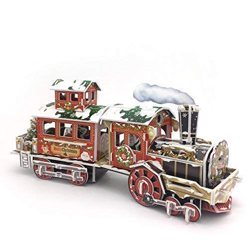 Nosto Fabulous Christmas Train Model - with LED Lights - 3D Puzzle