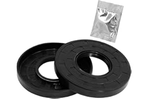 Yethuanru TC 35mm X 72mm X 8mm, 2PCS Black Double Lip Oil Seal, Nitrile Rubber Cover Double Lip with Spring, Oil Shaft Seal Fit for Bearing Shaft