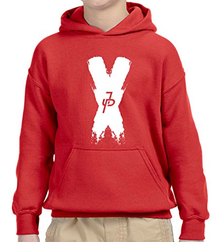 New Way 820 - Youth Hoodie Jake Paul X Team 10 Unisex Pullover Sweatshirt Large Red