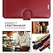 FYY Designed for Samsung Galaxy S8 Case, Luxury Genuine Leather Wallet Phone Case with Card Holder Flip Protective Case Cover [Kickstand Feature][Wrist Strap] for Samsung Galaxy S8 Wine Red