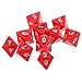 MonkeyJack 10pcs 8 Sided Dice D8 Polyhedral Dice for Dungeons and Dragons Red