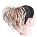 OUBECA Tousled Synthetic Hairpiece Scrunchies Straight Elastic Updo Scrunchy Bun For Women