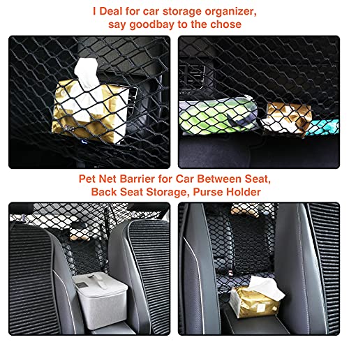 Dog Car Net Barrier, Dual Layer Vehicles Pet Divider Net, Adjustable