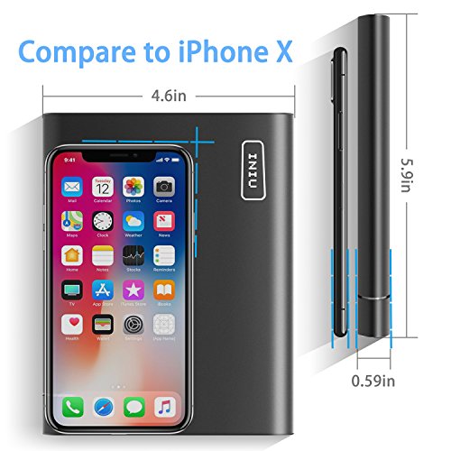 image for INIU 20000 mAh Portable Power Bank LED Display Ultra Slim 2 USB Ports 