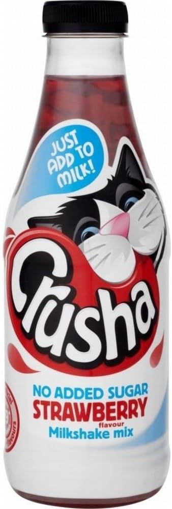 Crusha Milkshake Mix Strawberry No Added Sugar (740ml)