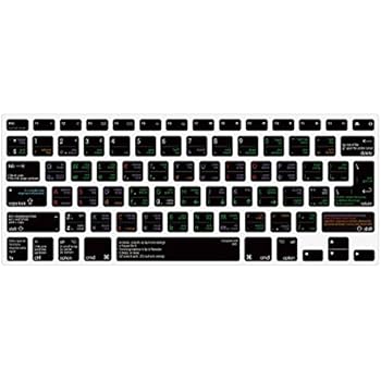 HRH VIM / VI Functional Shortcuts Keyboard Cover Silicone Skin for MacBook Air 13 and MacBook Pro 13 15 17 (with or w/out Retina,Not Fit 2016 Macbook Pro 13 15 with/without Touch Bar) EU/US Both