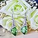 Voberry Fahion Women's Lady Crystal Marquise Cut Teardrop Wedding Hook Earrings Gift (Green)