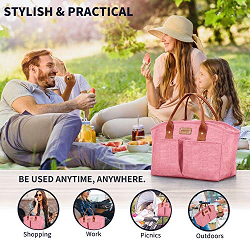 Lunch Bags for Women Insulated Fashionable Lunch Box Large Adult Lunch Bag for Work - Thumbnail 5