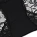 Eve's Temptation Aubree High Waist Panties Premium Soft Stretch Lace Comfortable Sexy Underwear for Women,Large,Black Floral