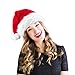HOMEASY Santa Hat for Adults, Unisex Christmas Hats Xmas Holiday Hat Extra Thicken Classic Fur Santa Hats for Adults Party New Year Christmas Day (Red & White)