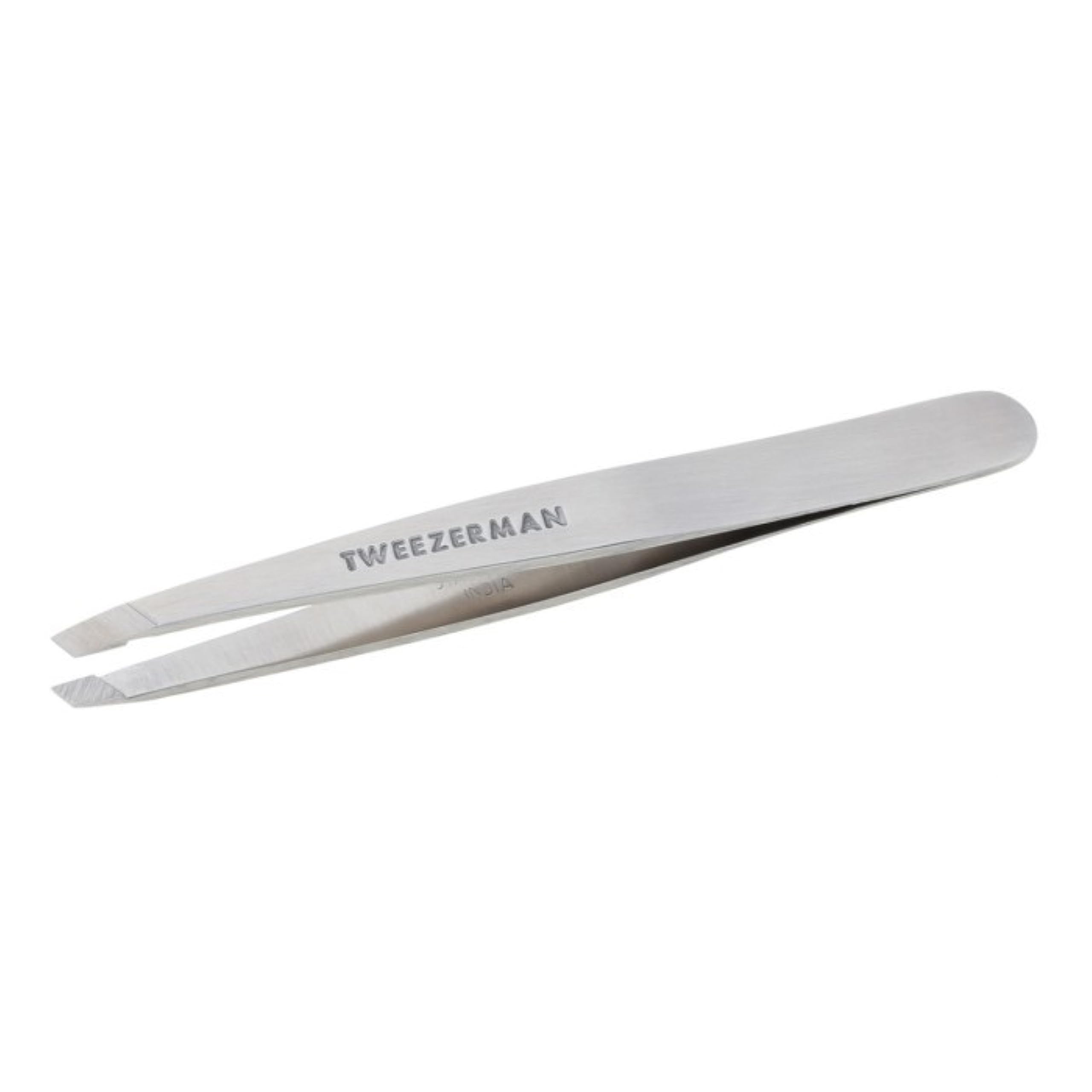 Tweezerman Classic Slant Tweezer, Professional Stainless Steel Precision Tweezers for Facial Hair and Eyebrows, (Pack of 1)