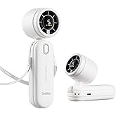 Diveblues iTurbo Portable Handheld Turbo Fan, Mini Foldable Portable Hand Fans, Rechargeable Battery, 5 Gear High Speeds Led Display,12Hrs Cooling Small Fan Travel Essentials Beach Gifts Women