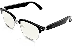 DELHI TORNADO Smart Glasses Bluetooth Audio Music Glasses for Men Women with 2 Mic,Blue Light Filter &Polarized Lenses,Music/Calling,Touch &Voice Assistant,13 Min Quick Charge (KX08)