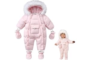UVIPC Baby Toddler Winter Thick Coat Snowsuit Snow wear Romper Footie Outwear with Hooded