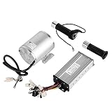Mophorn 1800W Electric Brushless DC Motor Kit 48V High Speed Brushless Motor with 32A Speed Controller and Throttle Grip Kit for Go Karts E-bike Electric Throttle Motorcycle Scooter and More (1800W)