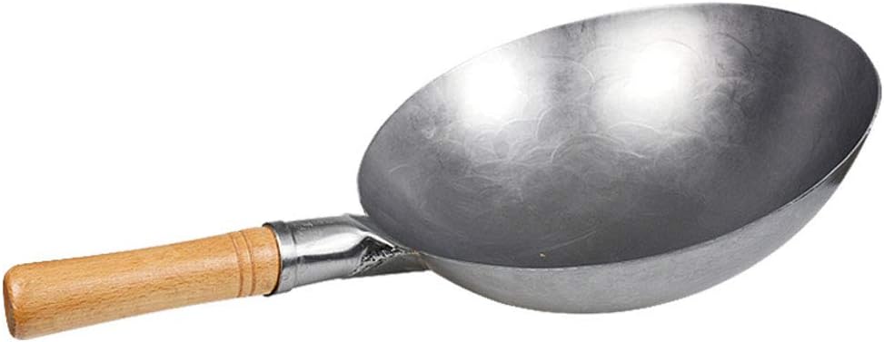 12 14 16 Inch Pre Seasoned Cast Iron, Skillet Fry Pan Wok Handle Stir Frying Saute Grill With Lid Cookware Set Heavy Duty Oven Cooking Pizza Safe for Restaurant Chef Grill Stovetop