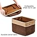 EZOWare Set of 3 Large Canvas Fabric Tweed Storage Organizer Cube Set W/Handles for Nursery Kids Toddlers Home and Office - 15 L x 10.5 W x 9.4 H -Brown/Beige
