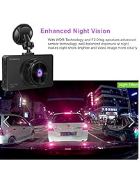 KONIFO Dash Cam para automóviles, Full HD 1080P   1296P Cámara de tablero Mini videocámara WDR Grabadora de video DVR para auto con visión nocturna, gran angular de 170 °, grabación en bucle, sensor G, detección de movimiento y monitor de estacionamiento