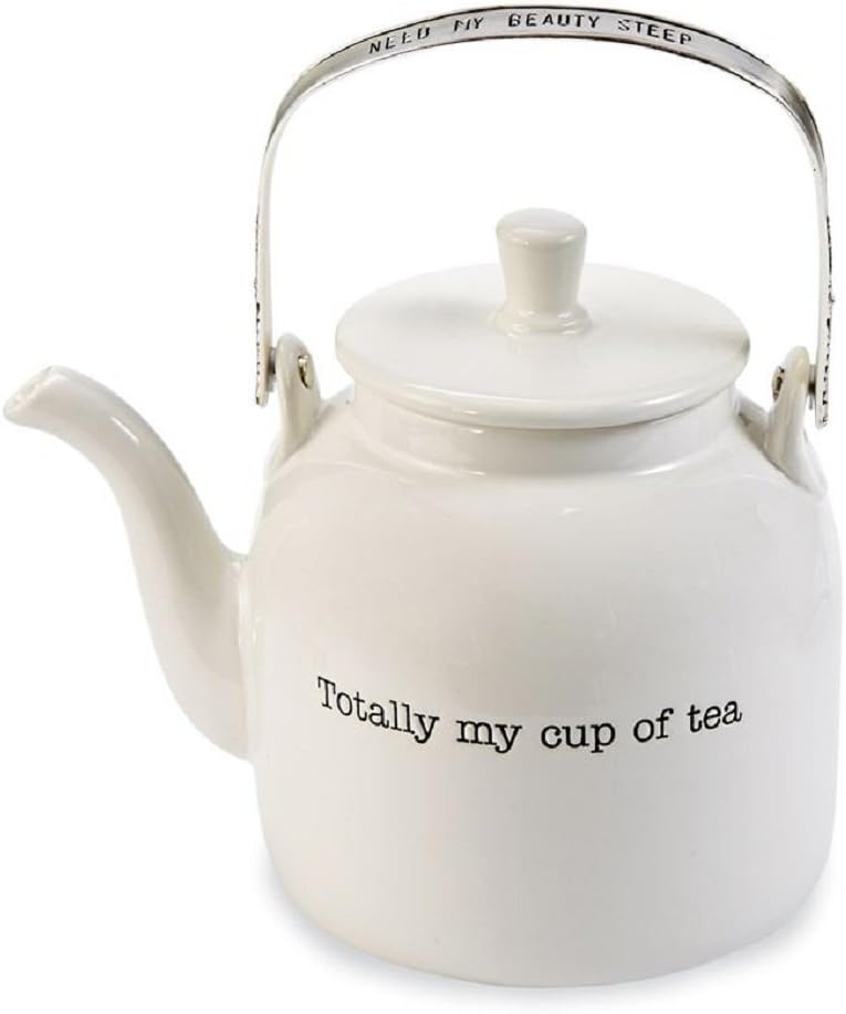 Mud Pie 4301007 My My Cup of Tea Personal Teapot, One Size