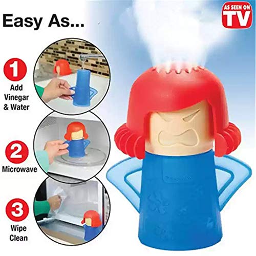 Microwave Cleaner High Temperature Cleaning Equipment Microwave Oven Steam Cleaner Steam Cleans and Disinfects with Vinegar and Water for Home or Office Kitchen (A)