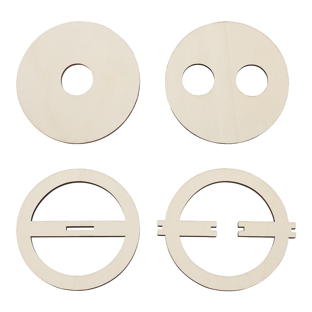 BENECREAT 16Pcs Wick Centering Tool Kit, 4 Styles Wooden Wick Stabilizers for Candle Making