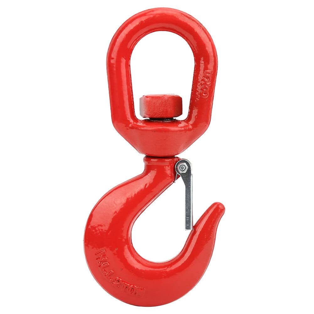 SANON 2Ton Alloy Steel Swivel Lifting Hook, 3200kg Capacity, Industrial Grade, Powder Coated, Portable