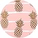 iPhone 7 Plus Case, iPhone 8 Plus Case, JAHOLAN Shiny Gold Pineapple Baby Pink Design Clear Bumper TPU Soft Rubber Silicone Cover Phone Case for Apple iPhone 7 Plus/iPhone 8 Plus